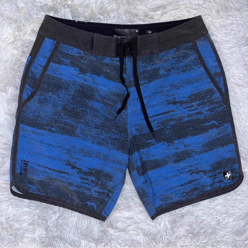 TAVIK Modern Beach Culture Men’s Blue Black Swim Board Shorts 30
